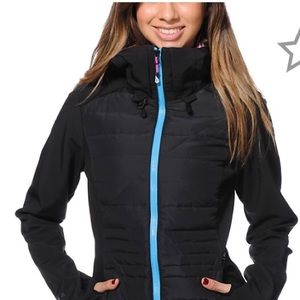 Volcom Leo Black Softshell Snowboard Jacket size small